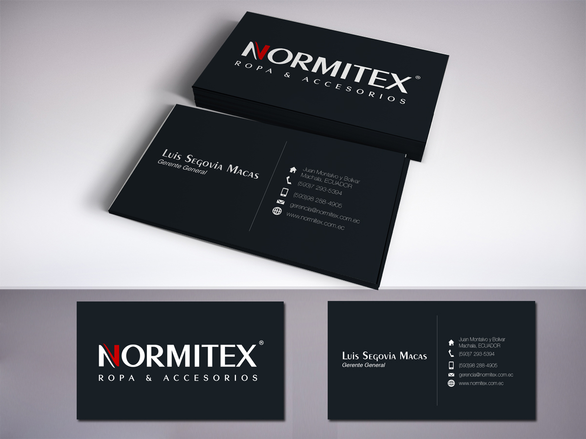 Business Card Design by LR Design for NORMITEX | Design #3406339