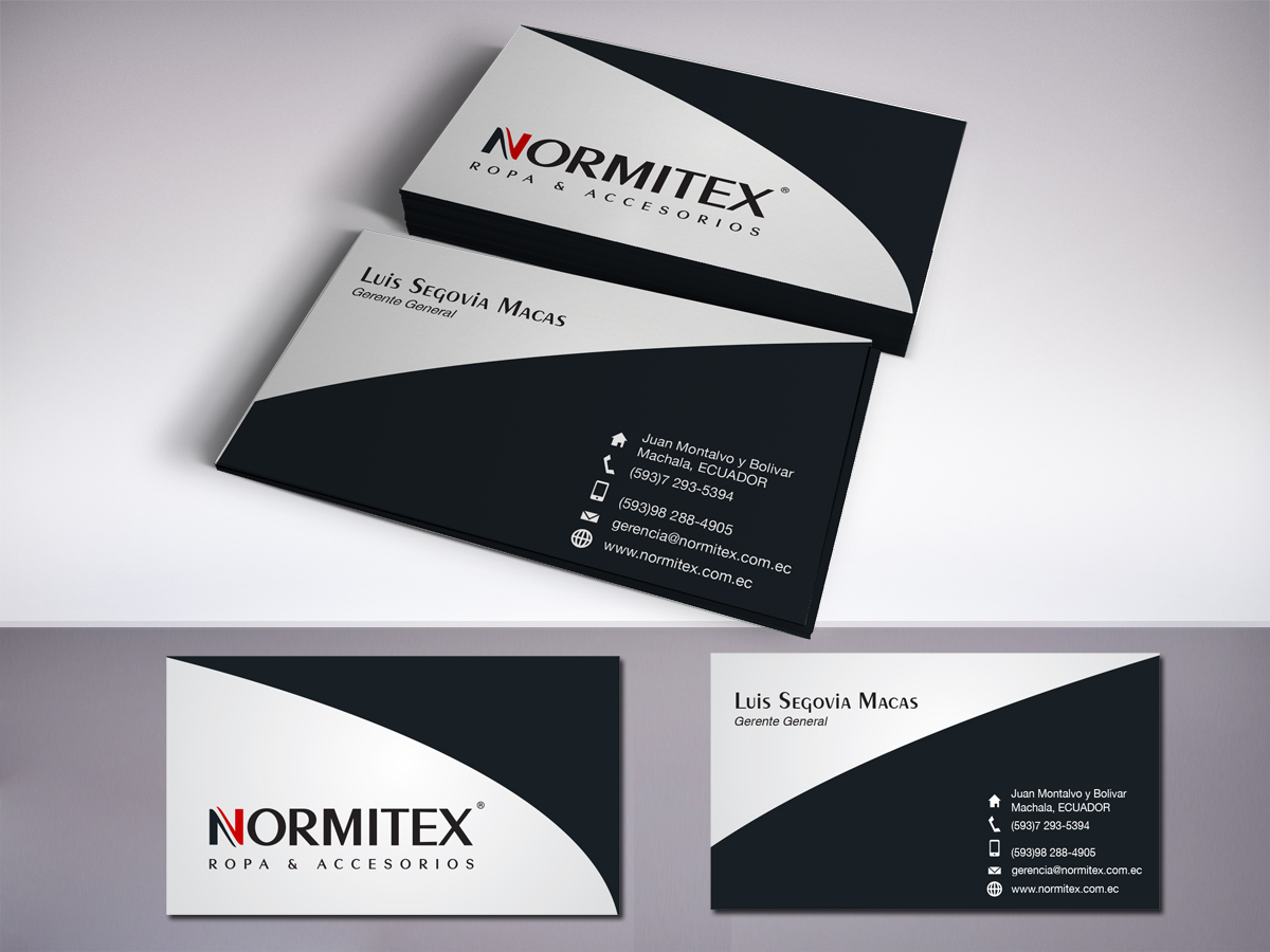 Business Card Design by LR Design for NORMITEX | Design #3406441