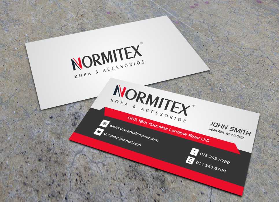 Business Card Design by AwsomeD for NORMITEX | Design #3377456