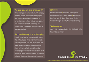 Brochure Design by DibbDesign for Success Factory | Design: #81839
