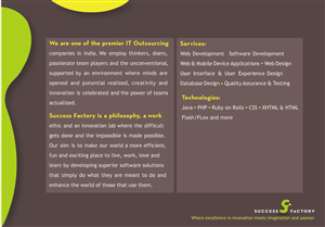 Brochure Design by DibbDesign for Success Factory | Design: #82099