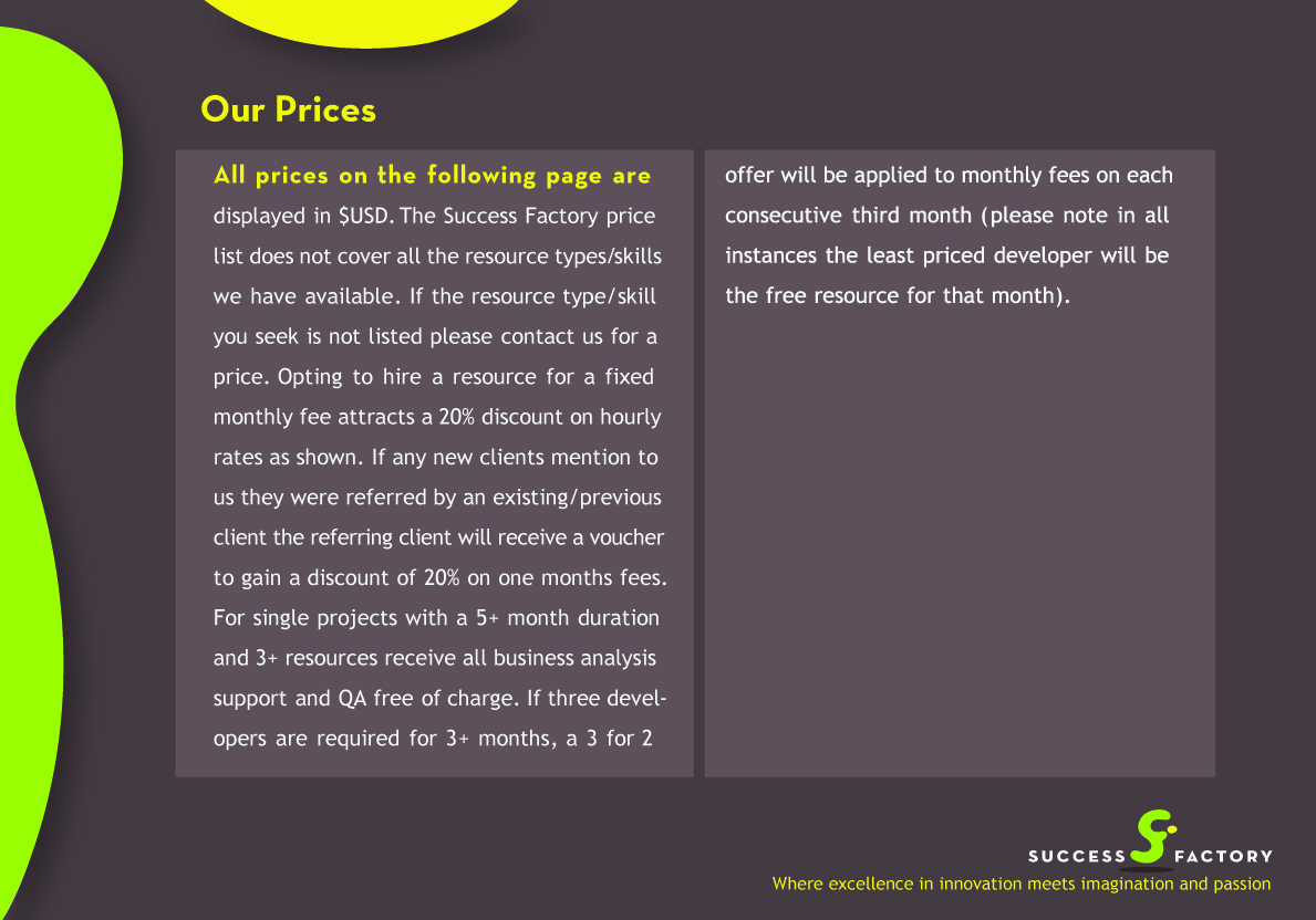 Diseño de Brochure por DibbDesign para Success Factory | Diseño #82101