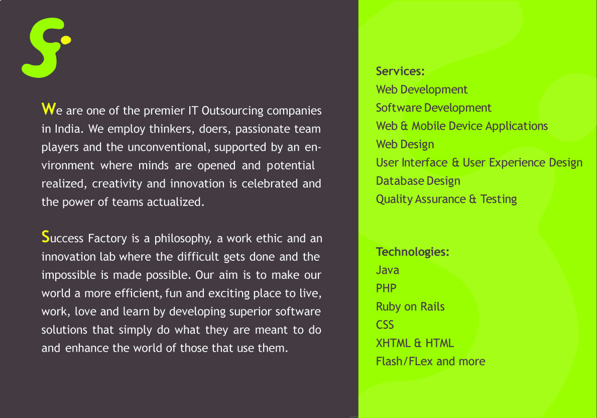 Brochure Design by DibbDesign for Success Factory | Design #82103
