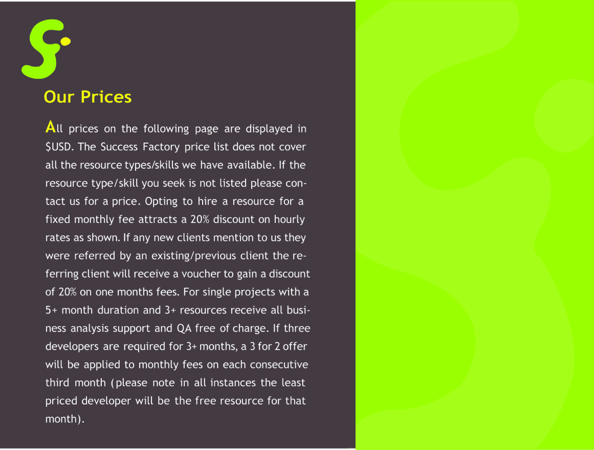 Brochure Design by DibbDesign for Success Factory | Design #82700