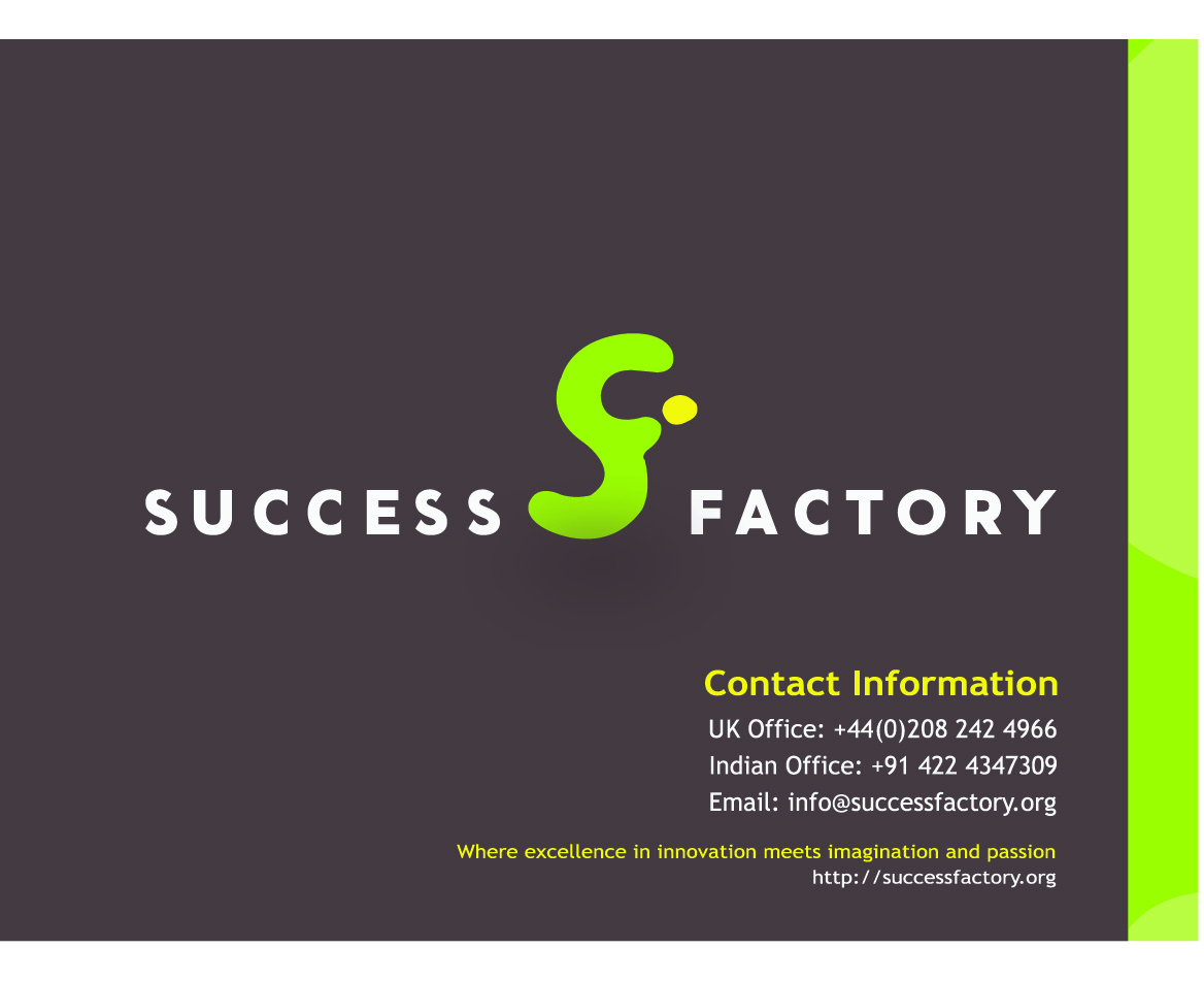 Brochure Design by DibbDesign for Success Factory | Design #82703
