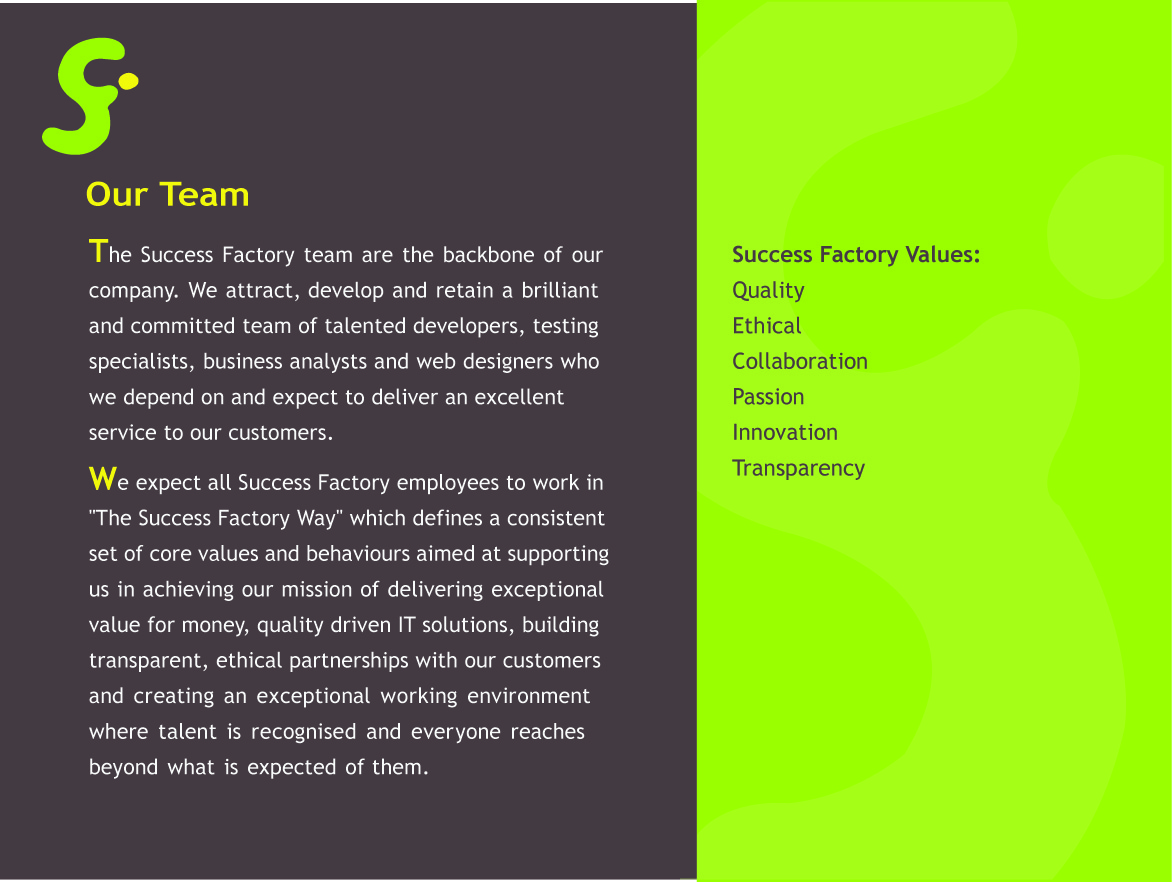 Diseño de Brochure por DibbDesign para Success Factory | Diseño #83030