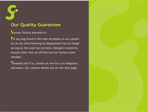 Brochure Design by DibbDesign for Success Factory | Design: #83036