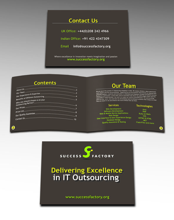 Brochure Design by Fabrika for Success Factory | Design #81614