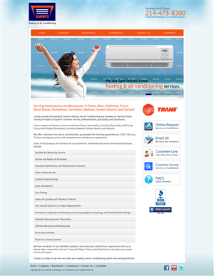Heating and Air Conditioning Service Needs Website | Web Design by Mayank Patel