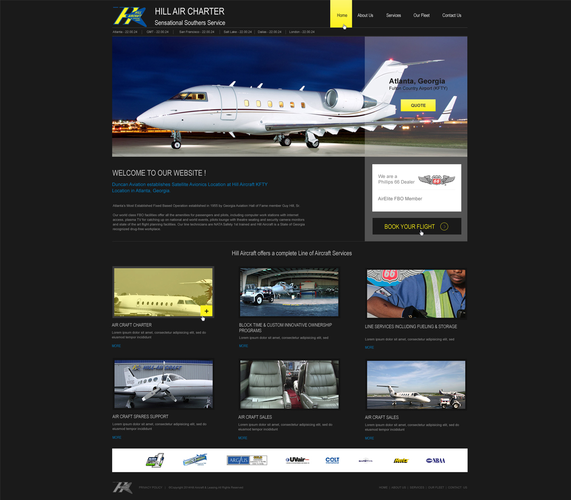 Landing Page Design by aarsita for Hill Aircraft | Design #3402031