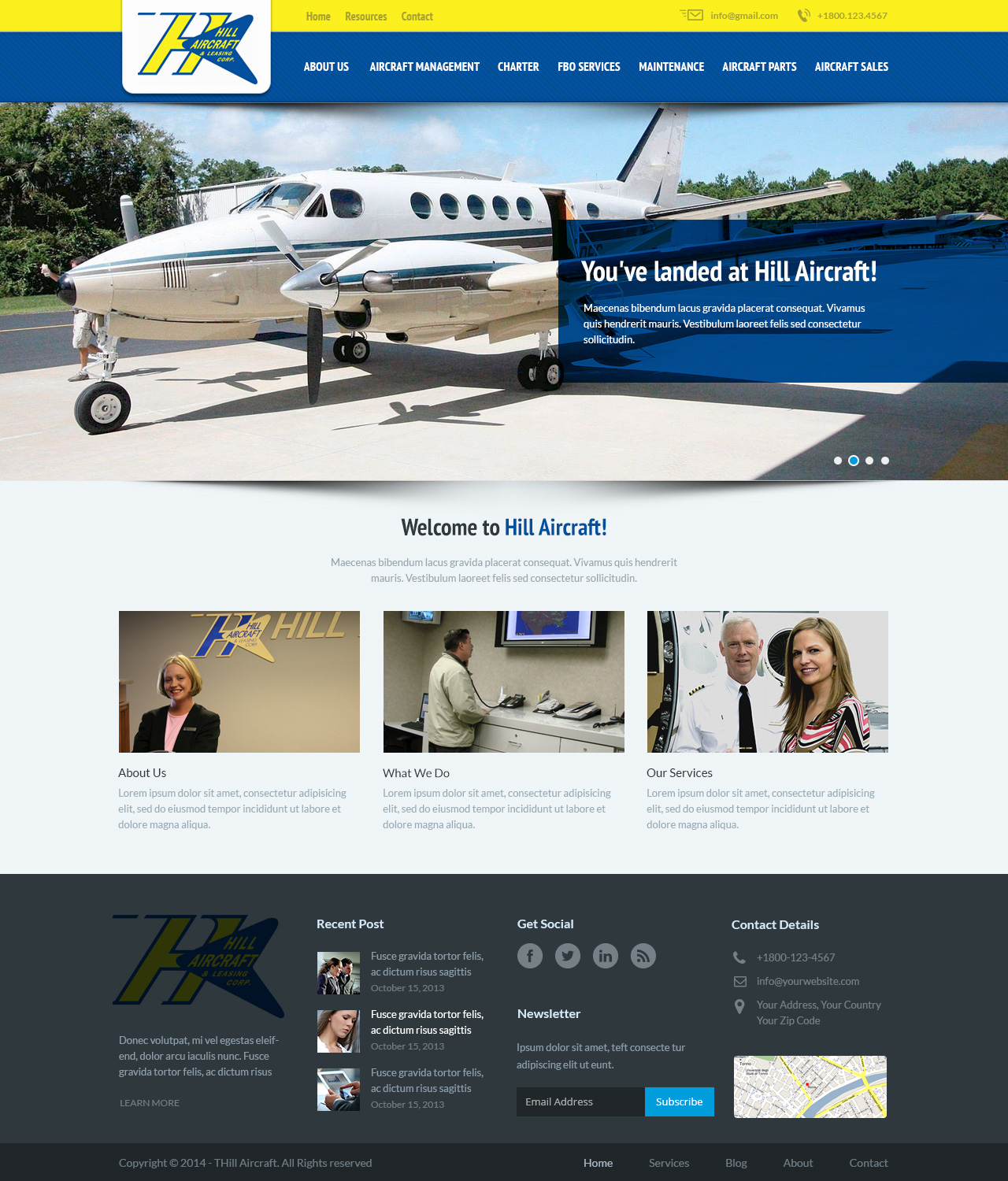 Diseño de Página de Aterrizaje por Emmanuel para Hill Aircraft | Diseño #3440221