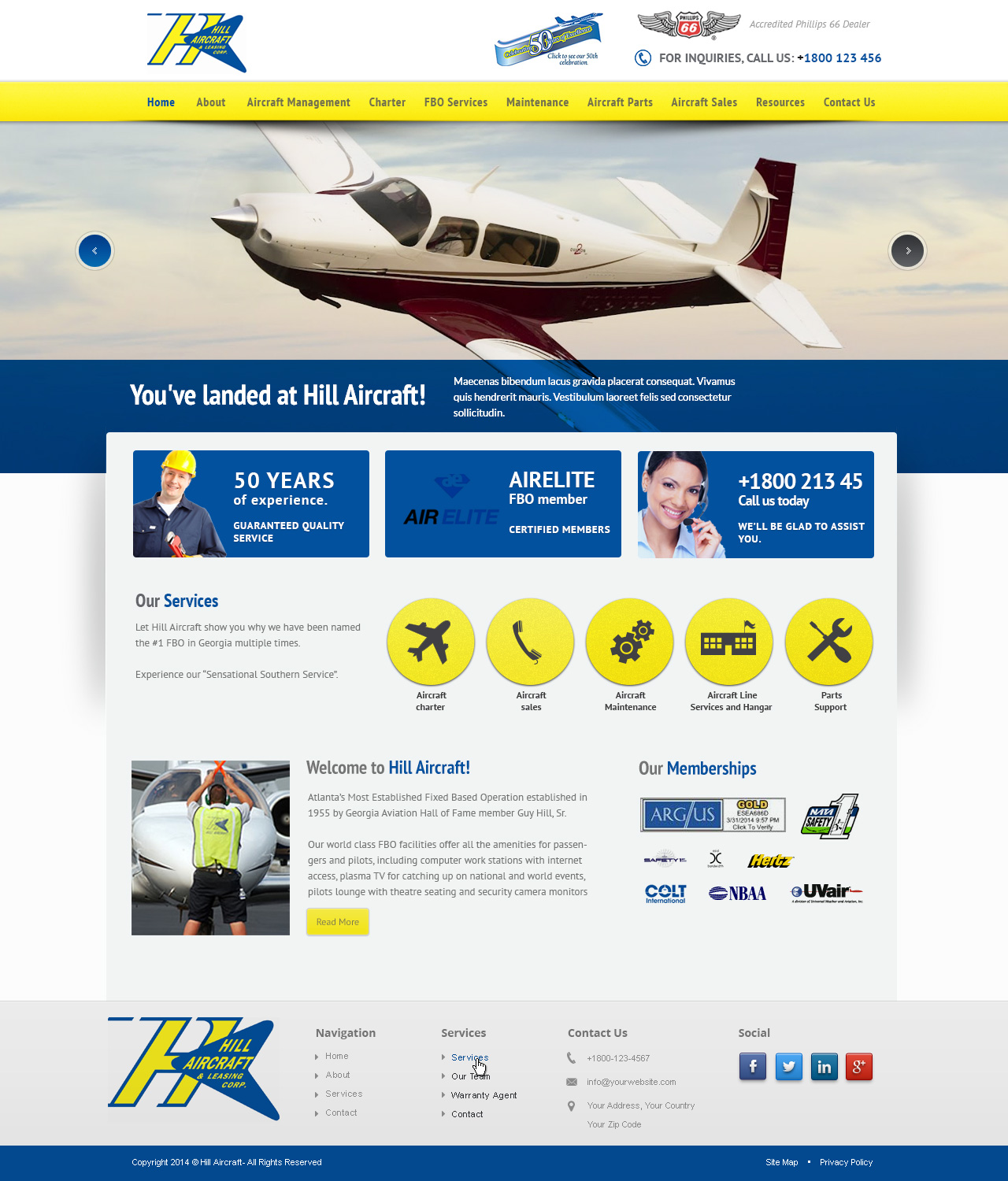Landing Page Design by Emmanuel for Hill Aircraft | Design #3440223