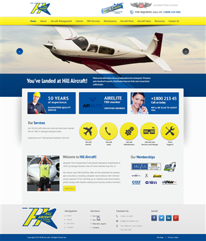 Landing Page-Design von Emmanuel für Hill Aircraft | Design: #3440223