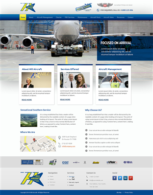 Landing Page-Design von Emmanuel für Hill Aircraft | Design: #3440420