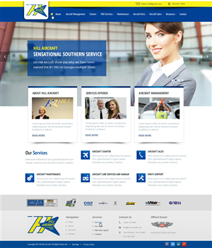 Landing Page-Design von Emmanuel für Hill Aircraft | Design: #3440980