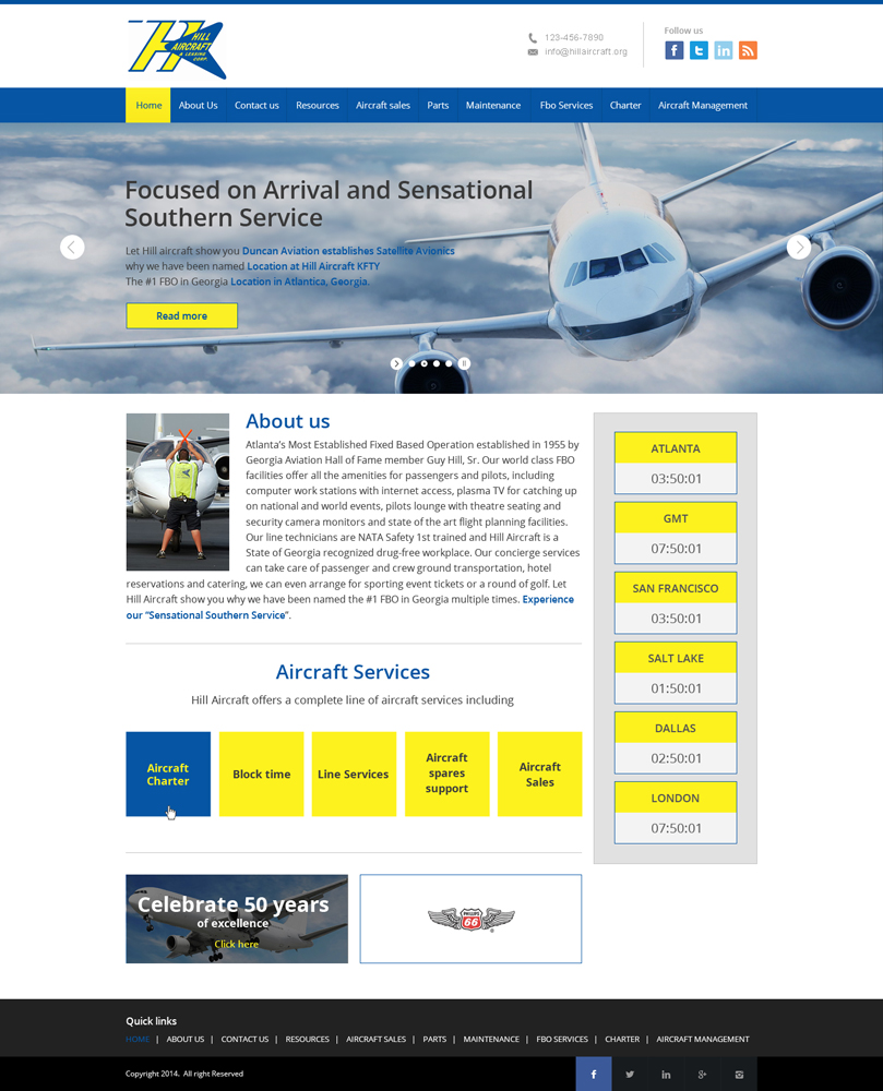 Landing Page Design by designthevilla77 for Hill Aircraft | Design #3383637