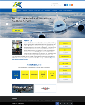 Landing Page-Design von designthevilla77 für Hill Aircraft | Design #3383637