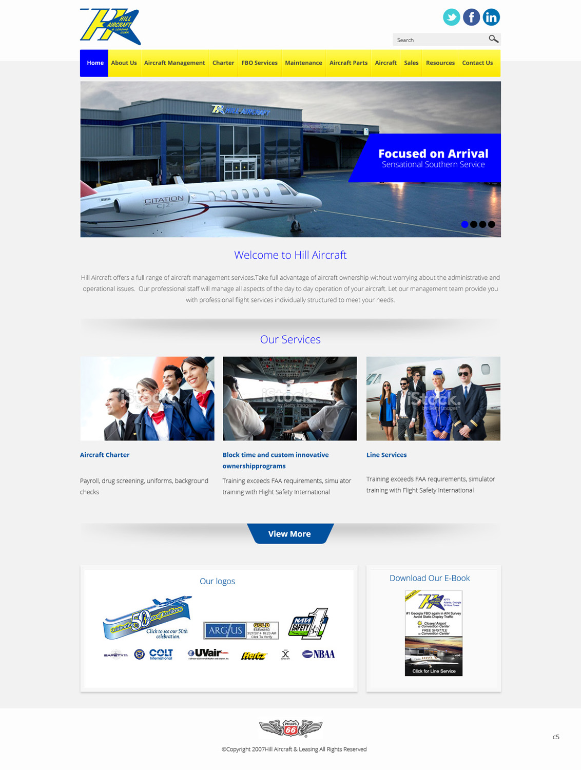Landing Page Design by pb for Hill Aircraft | Design #3417578
