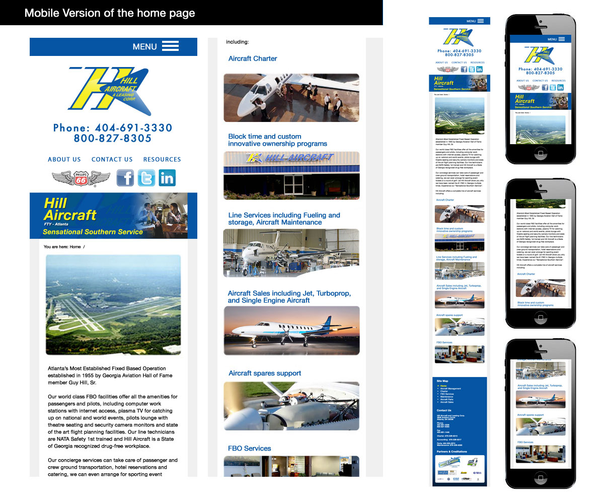Landing Page-Design von MustardMike für Hill Aircraft | Design #3444798