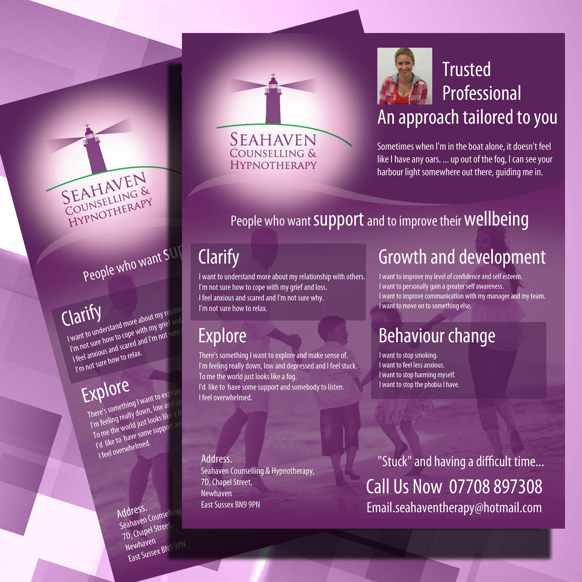 Flyer Design by uk for Seahaven Counselling & Hypnotherapy | Design #3395022