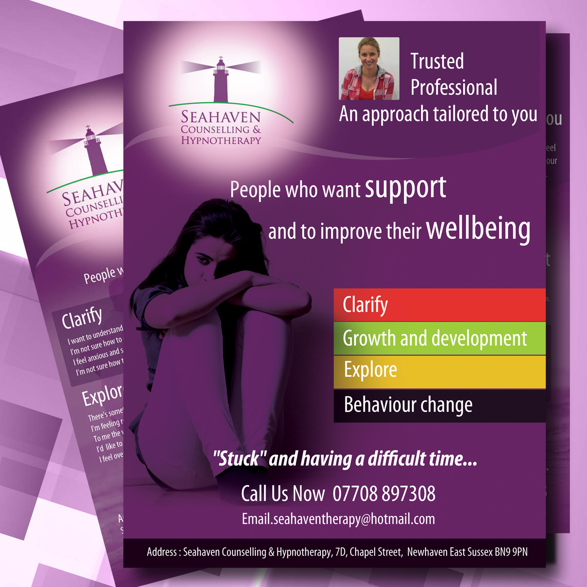 Flyer Design by uk for Seahaven Counselling & Hypnotherapy | Design #3418558