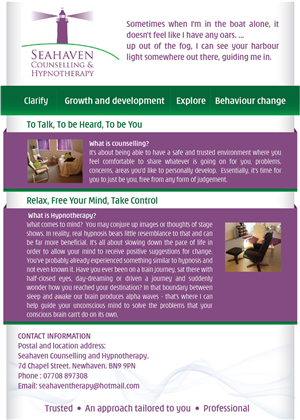 Flyer Design by aryotkusuma for Seahaven Counselling & Hypnotherapy | Design #3441150