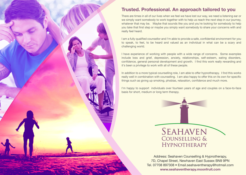 Flyer-Design von project101.work für Seahaven Counselling & Hypnotherapy | Design #3402679