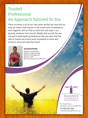 Flyer-Design von Sbss für Seahaven Counselling & Hypnotherapy | Design: #3426089