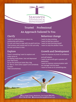 Flyer-Design von Sbss für Seahaven Counselling & Hypnotherapy | Design: #3426099