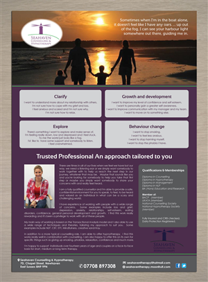 New  counselling and hypnotherapy business | Diseño de Flyer por Sbss