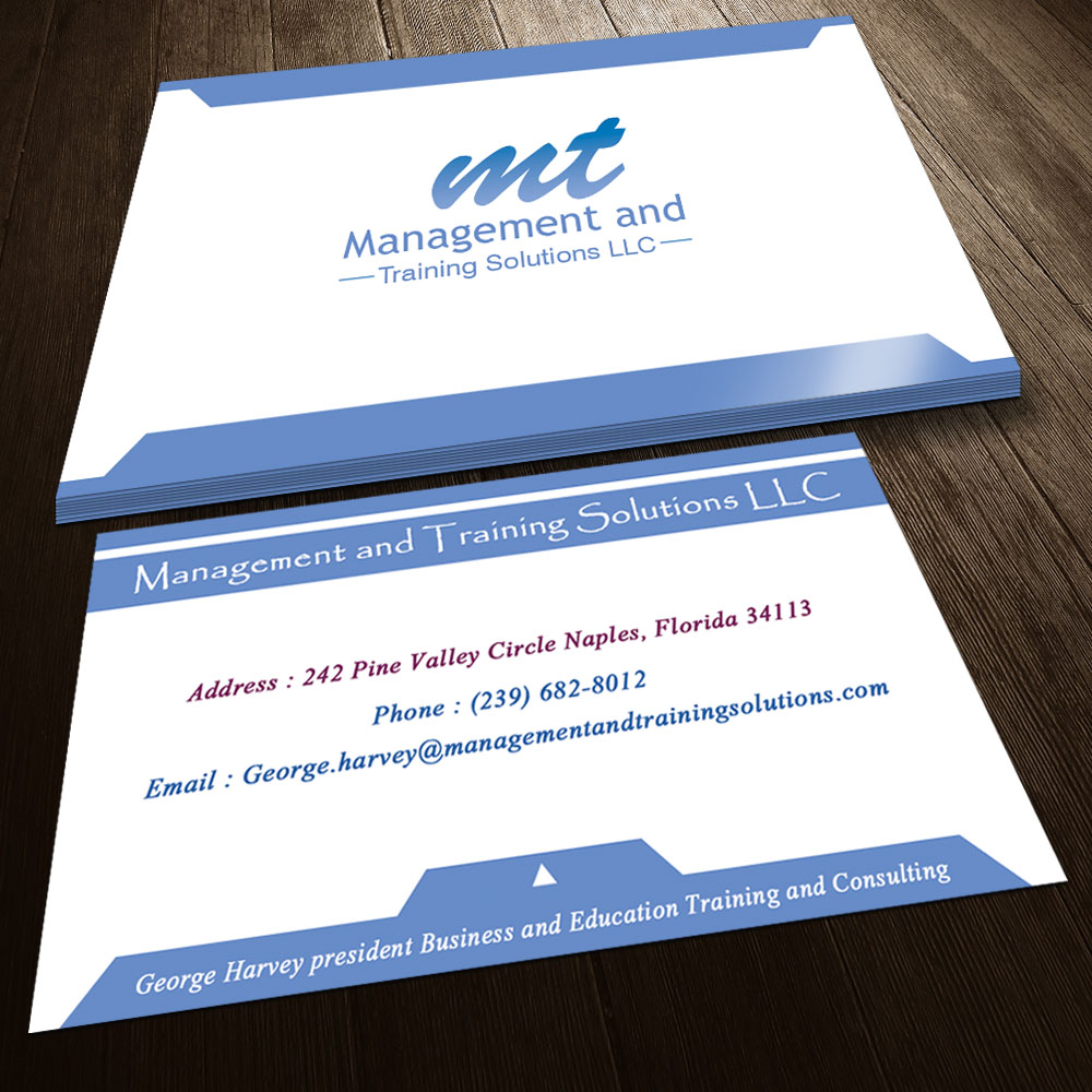 Visitenkarten-Design von Sandaruwan für Management and Training Solutions LLC | Design #3385425