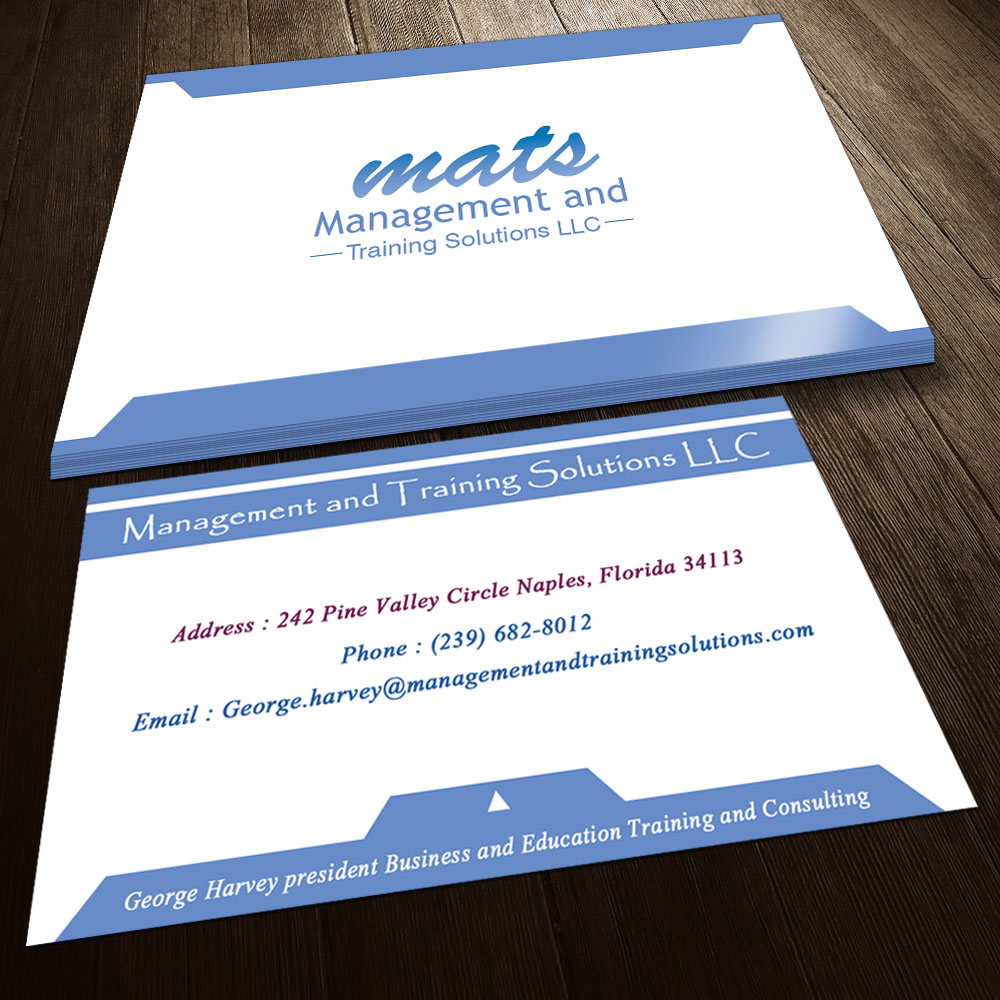 Business Card Design by Sandaruwan for Management and Training Solutions LLC | Design #3385830