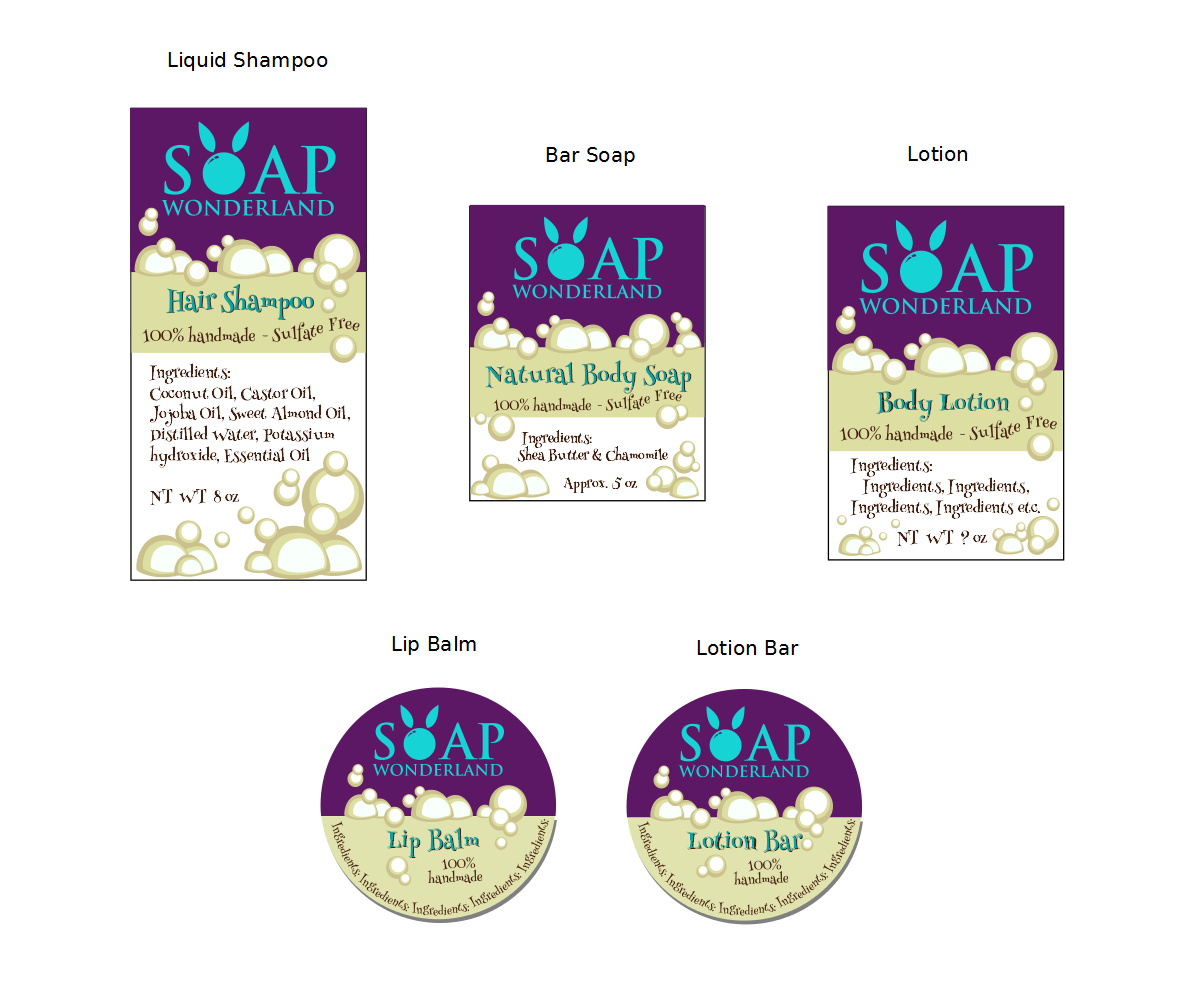 Design Étiquette par K.Naish pour Soap Wonderland  | Design #3451143