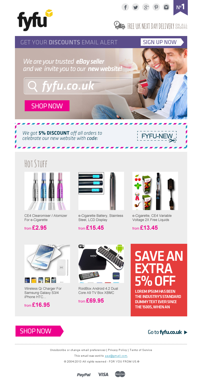 Newsletter Design by Ayzeek for FYFU | Design #3387491