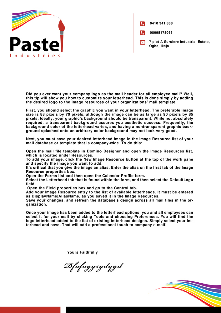 Letterhead Design by Elkana Letting for this project | Design #3390658