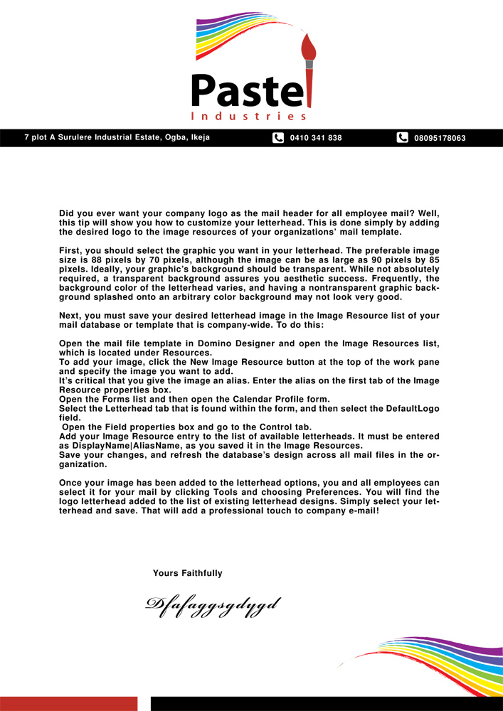 Letterhead Design by Elkana Letting for this project | Design #3390661