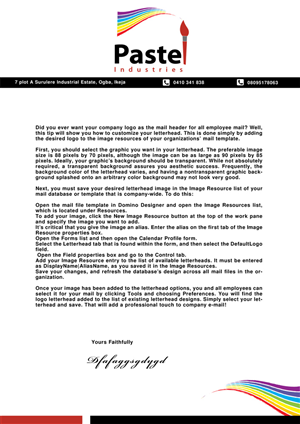 Letterhead Design by Elkana Letting for this project | Design: #3390661