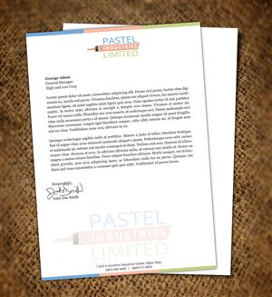 Letterhead for paint manufacturing company | Briefkopf-Design von Nelsur