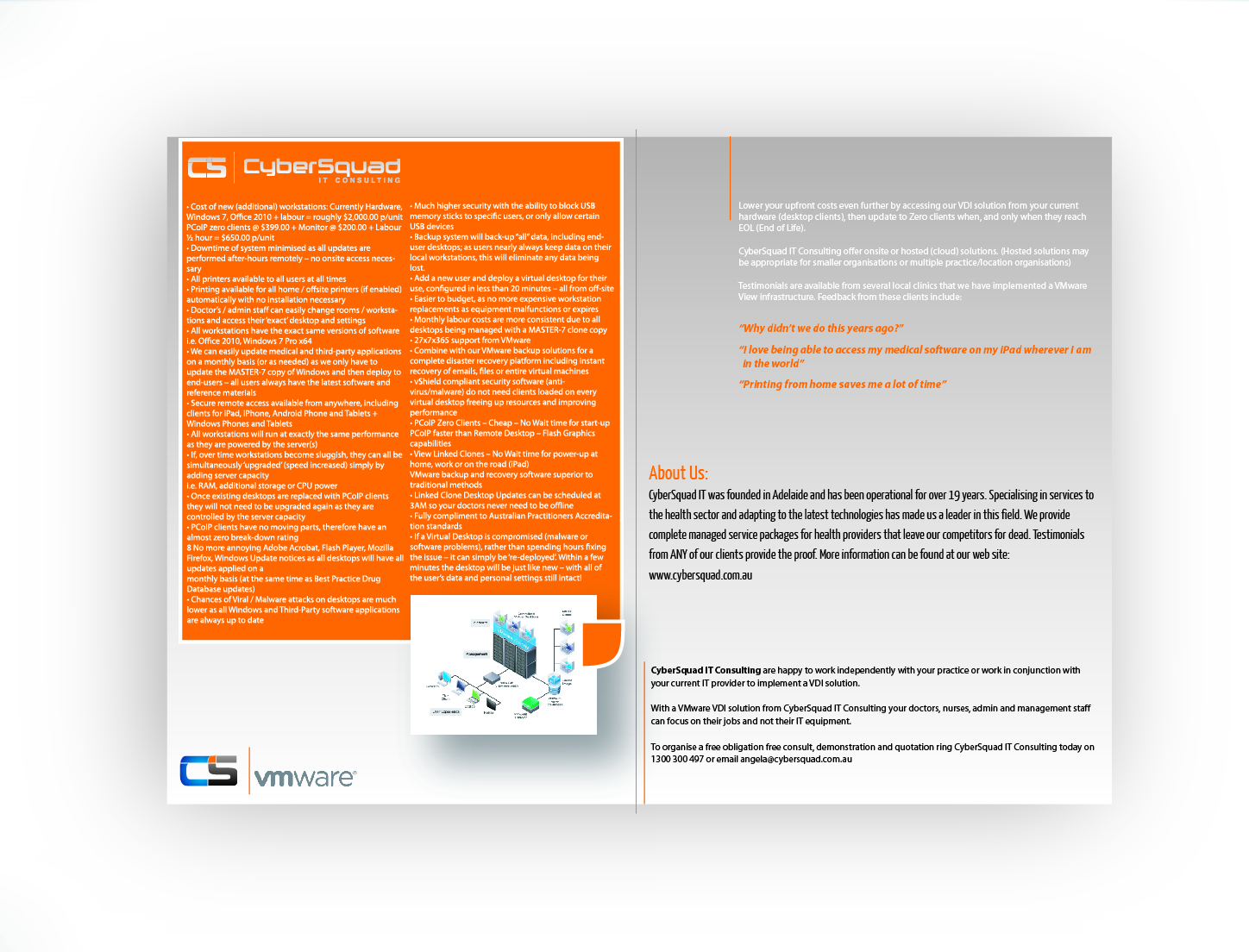 Brochure Design by DAStudioDesigns for CyberSquad IT Consulting | Design #836656
