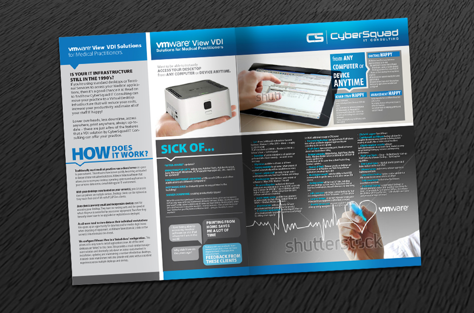 Brochure Design by Svetlin Angelov for CyberSquad IT Consulting | Design #847677