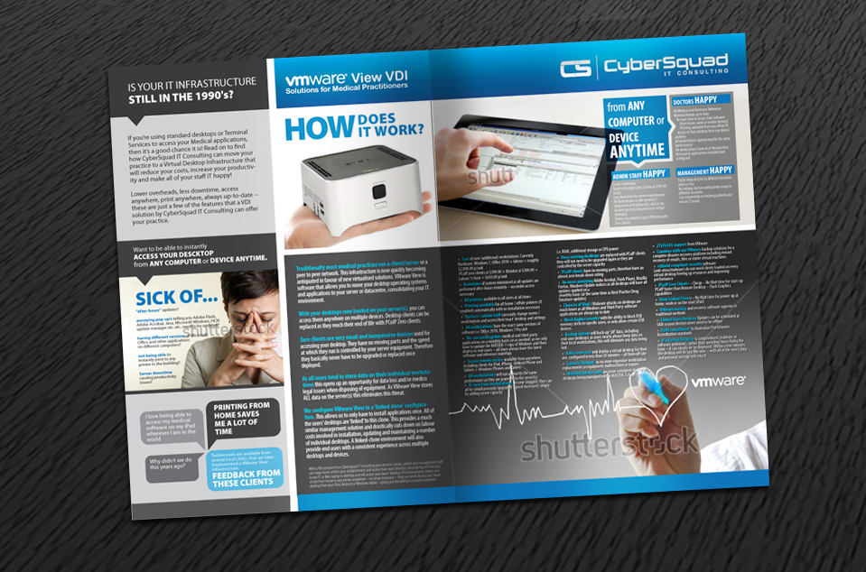 Brochure Design by Svetlin Angelov for CyberSquad IT Consulting | Design #851852