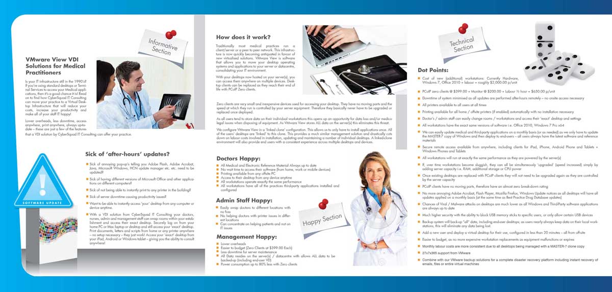 Brochure Design by LeavingImpression for CyberSquad IT Consulting | Design #861188