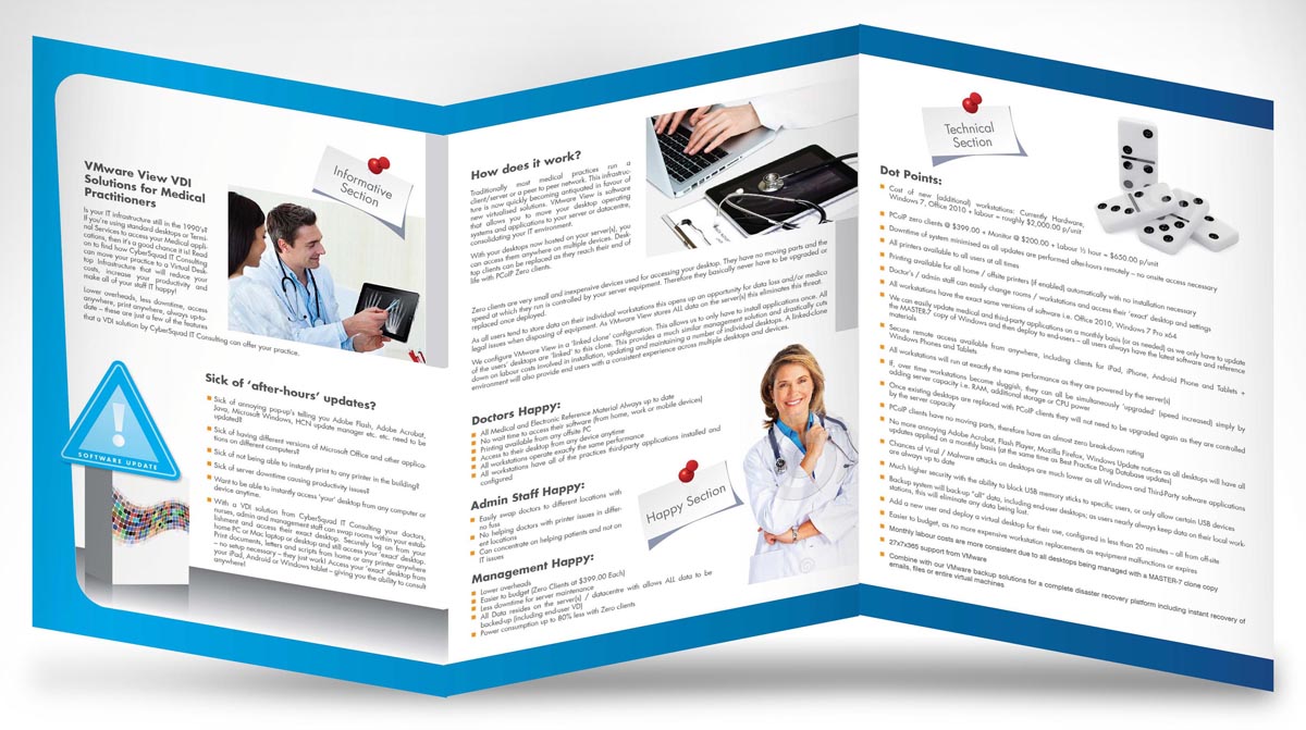 Brochure Design by LeavingImpression for CyberSquad IT Consulting | Design #861190