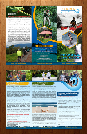 Diseño de Flyer por ESolz Technologies para Costa Rica Rios | Diseño #3450688