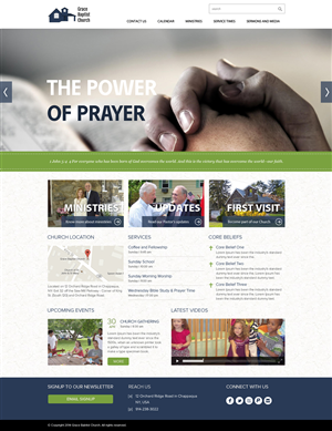 New Church Home Page and Content Page Design | Diseño Web por Lauren