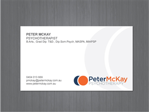 Peter McKay Psychotherapy Business Card Design Project | Business Card Design by ABG
