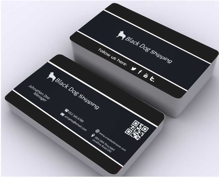 Business Card Design by AwsomeD for black dog shipping | Design #3394977