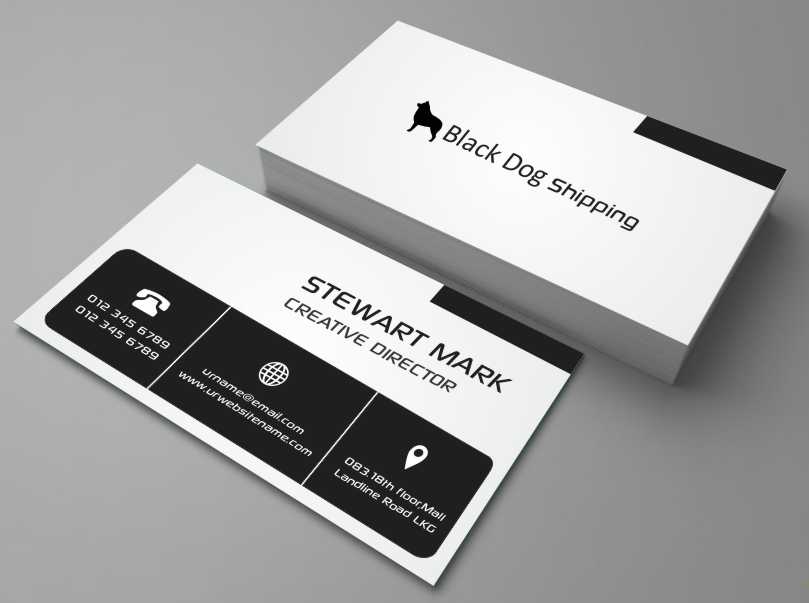 Business Card Design by AwsomeD for black dog shipping | Design #3394981