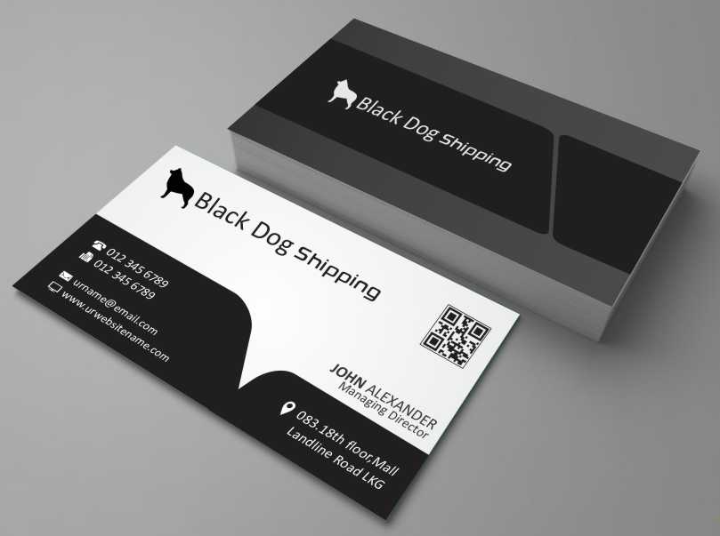 Business Card Design by AwsomeD for black dog shipping | Design #3394985