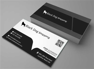 Business Card Design by AwsomeD for black dog shipping | Design: #3394985